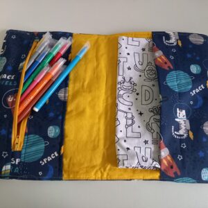 Pochette de Rangement Molletonnée pour Coloriage Lavable